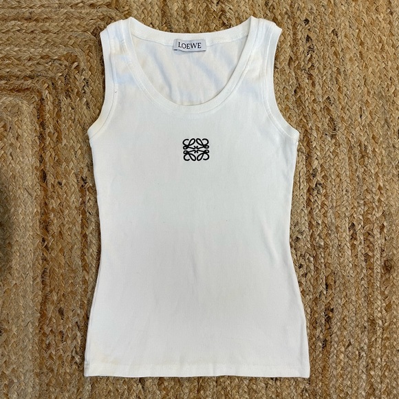 LOEWE White Anagram Tank Top - Picture 1 of 6
